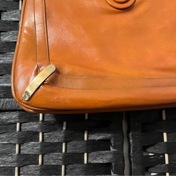 Lou Taylor Vintage Burnt Orange Bag with Mirror - Picture 4 of 10